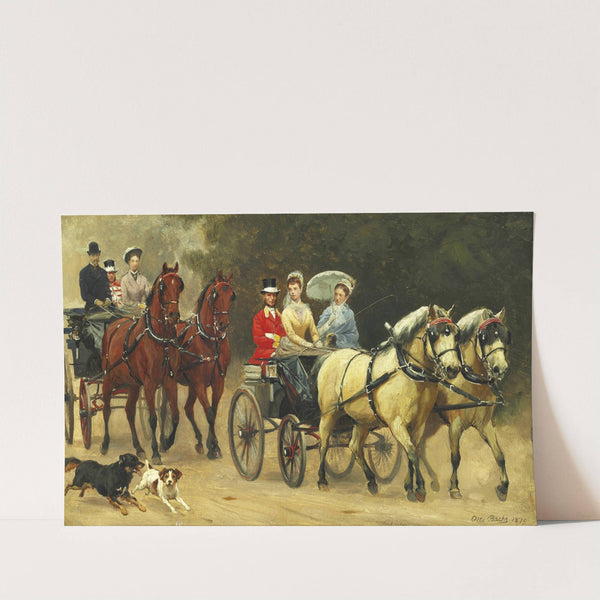 Den kongelige familie på køretur by Otto Bache