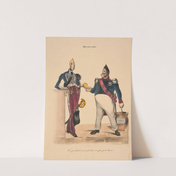 Depart for Lyon. Go darling, and promise them what I’m giving to you (1831) by Honoré Daumier