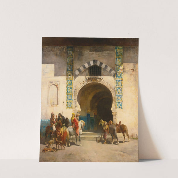 Départ Pour La Chasse Au Faucon by Emile Regnault de Maulmain