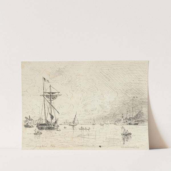 Departure from the Port of Honfleur by Johan Barthold Jongkind