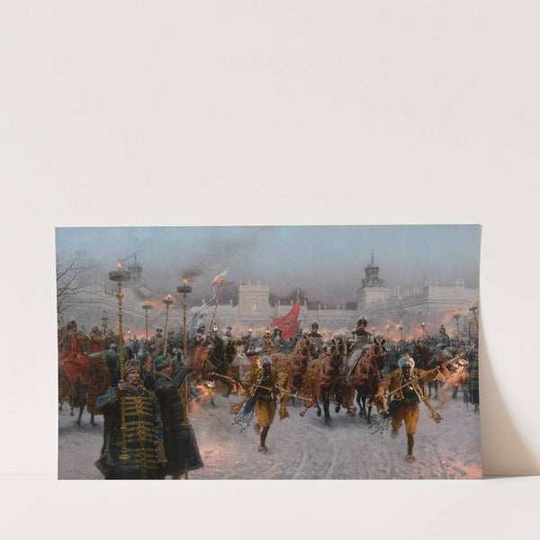 Departure of John III Sobieski and Marysieńka Sobieska from Wilanów (1887) by Jozef Brandt