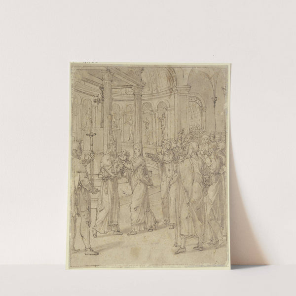 Depiction in the temple by Perino Del Vaga