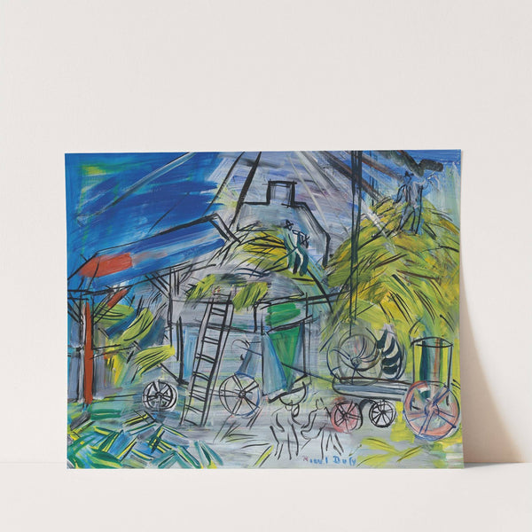 Dépiquage au ciel orageux (1946) by Raoul Dufy