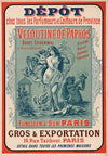 Dépôt chez tous les parfumeurs et coiffeurs de province. Veloutine de Paphos (1893)