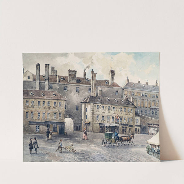 Der Albertinaplatz mit dem Andreas Hofer-Haus in Wien by August Gerasch