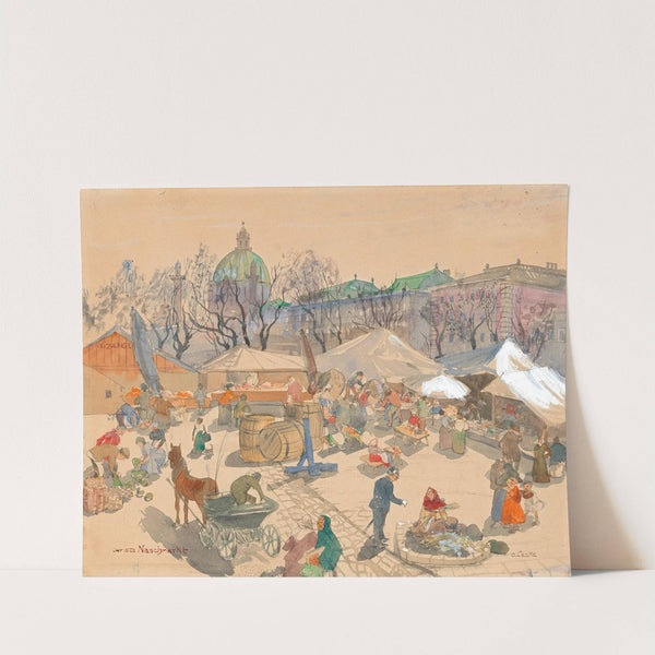 Der alte Naschmarkt, Vienna by Oskar Laske