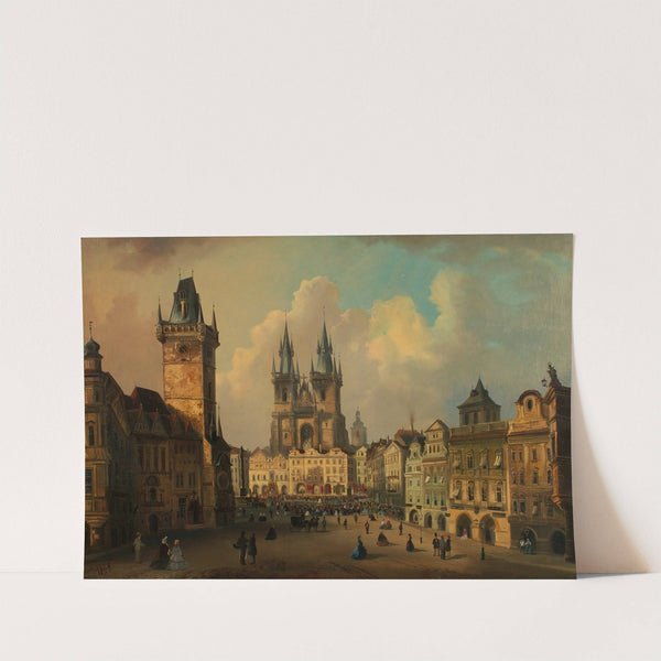 Der Altstädter Ring in Prag (1864) by Ferdinand Lepie