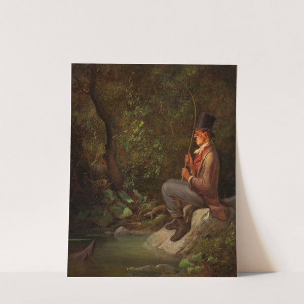 Der Angler am Waldbach (1844) by Carl Spitzweg