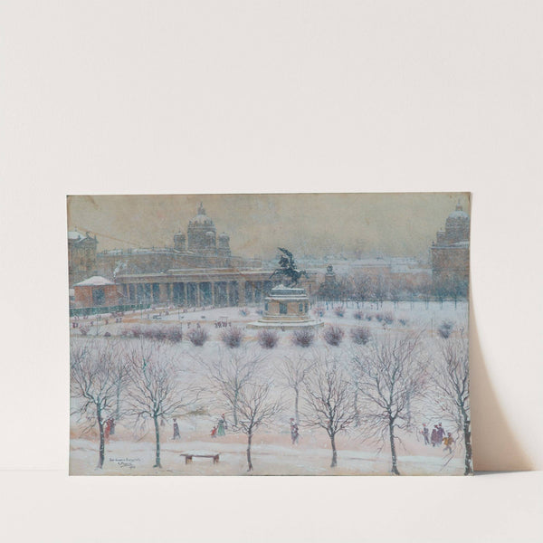 Der äußere Burgplatz in Wien im Winter by Carl Pippich