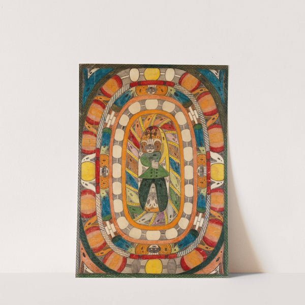 Der Bandaisan, Vulkahn und Riesen=Gletscher in Japan (1920) by Adolf Wölfli