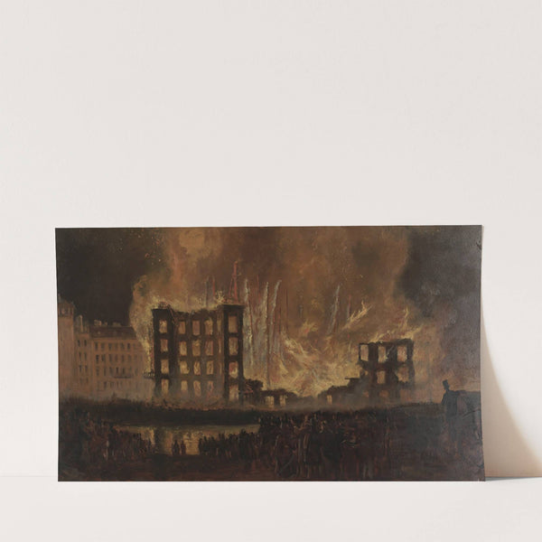 Der Brand des Treumanntheaters am 9. Juni 1863 (1863) by Leopold Munsch