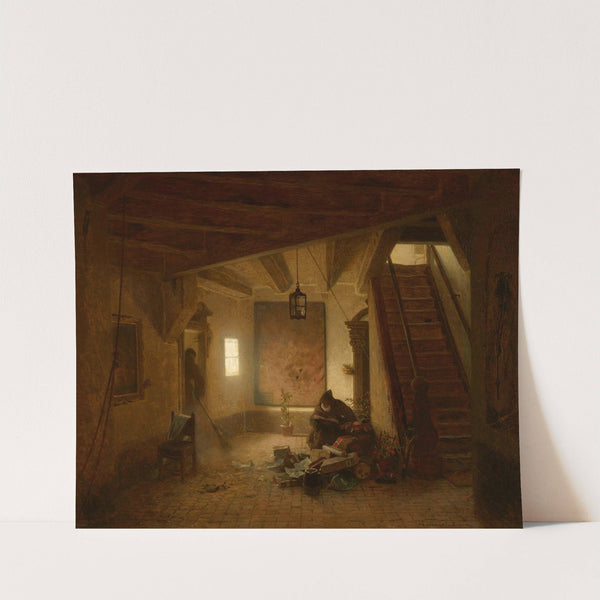 Der Bücherwurm by Andreas Achenbach