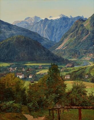 Der Dachstein vom Sophien-Doppelblick bei Ischl