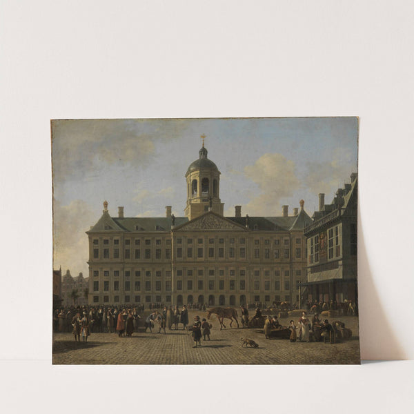 Der Damplatz zu Amsterdam mit dem Rathaus und der Waage by Gerrit Adriaensz. Berckheyde