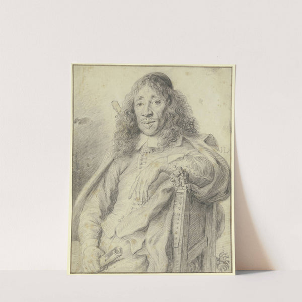 Der Dichter Jan Vos in einem Sessel sitzend nach links (1660) by Jan Lievens