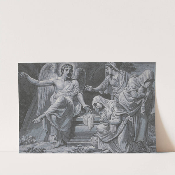 Der Engel mir den drei Marien am leeren Grabe Christi by Jean Grandjean