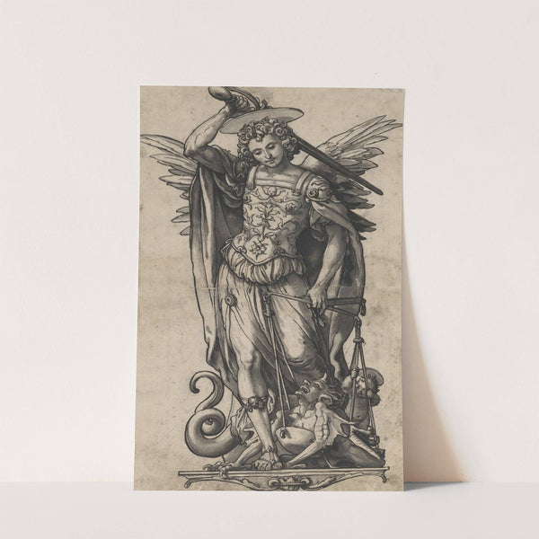 Der Erzengel Michael als Seelenwäger by Hans Holbein The Younger