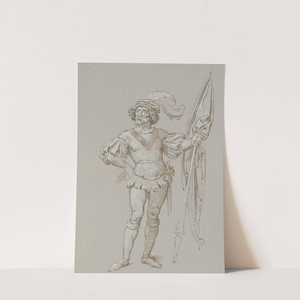 Der Fähnrich (in altdeutscher Tracht) by Friedrich Mosbrugger