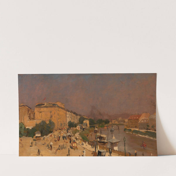 Der Franz-Josefs-Kai (Blick kanalaufwärts gegen das Hotel Metropol) (ca. 1880) by Wilhelm Bernatzik