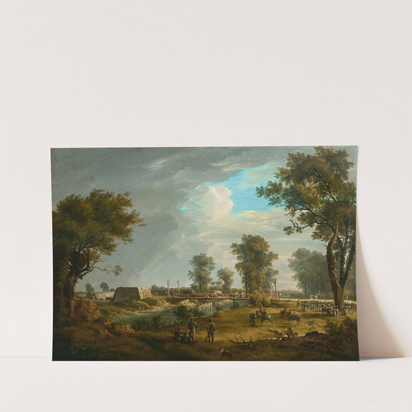 Der französische Rückzug aus der Lobau und der verwundete Marschall Jean Lannes (Duc de Montebello) (1810) by Joseph Rebell