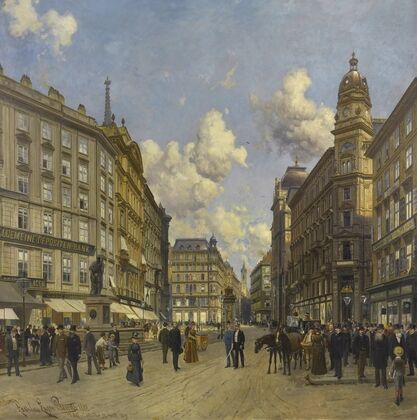 Der Graben im Jahr 1888 in Richtung Stock im Eisen (1888)
