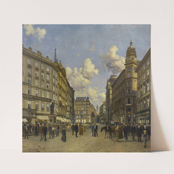 Der Graben im Jahr 1888 in Richtung Stock im Eisen (1888) by Ladislaus Eugen Petrovits