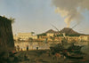 Der Hafen Granatella bei Portici mit dem Vesuv im Hintergrund (1819)
