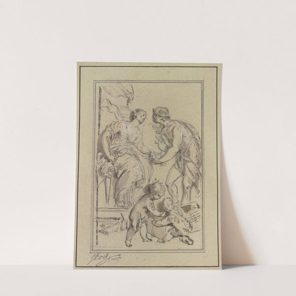 Der Handel und die Wahrheit reichen sich die Hände by Jacob de Wit