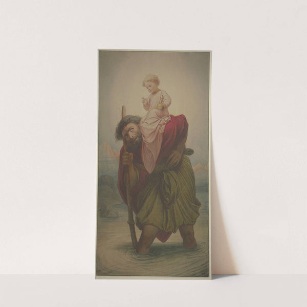 Der Heilige Christophorus mit dem Jesuskind im Fluß, 1857 by Eduard von Steinle