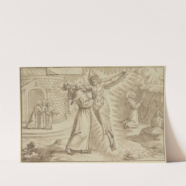 Der Heilige Franziskus erhält die Wundmale by Pieter de Jode I