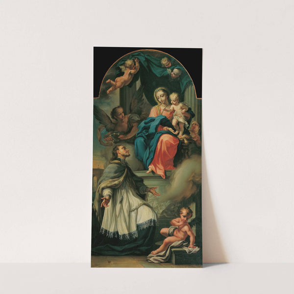 Der heilige Johannes von Nepomuk empfängt von Maria den Sternenkranz by Christoph Unterberger