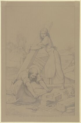 Der Heilige Joseph und Jesus als Zimmerleute