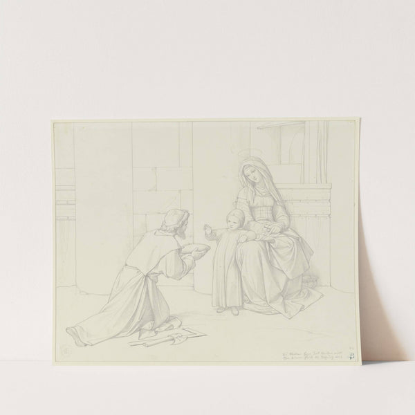 Der Heilige Jospeh bringt Maria und dem Jesuskind das Brot by Eduard von Steinle