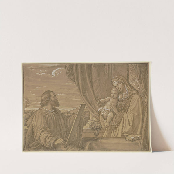 Der Heilige Lukas in der Gestalt des Künstlers Karl Kappes, die Madonna malend (1851) by Eduard von Steinle