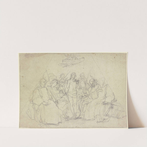 Der Heilige Sebastian von einer Märtyrergruppe umgeben by Ventura Salimbeni