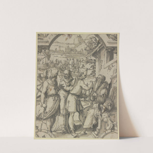 Der heimgekehrte Tobias heilt seinen blinden Vater by Christoph Murer