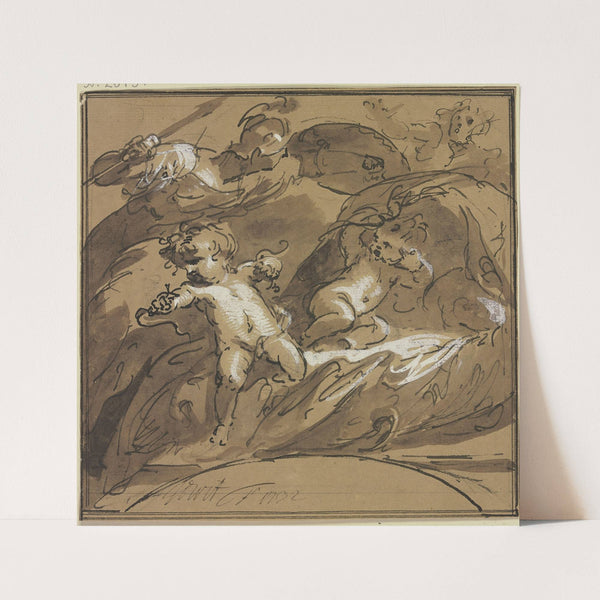 Der Herkulesknabe zerreißt die von Hera gesandten Schlangen (1732) by Jacob de Wit