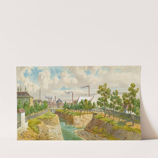 Der Hoblingersteg über den Wienfluss (Gaudenzdorf) by Franz Gerasch