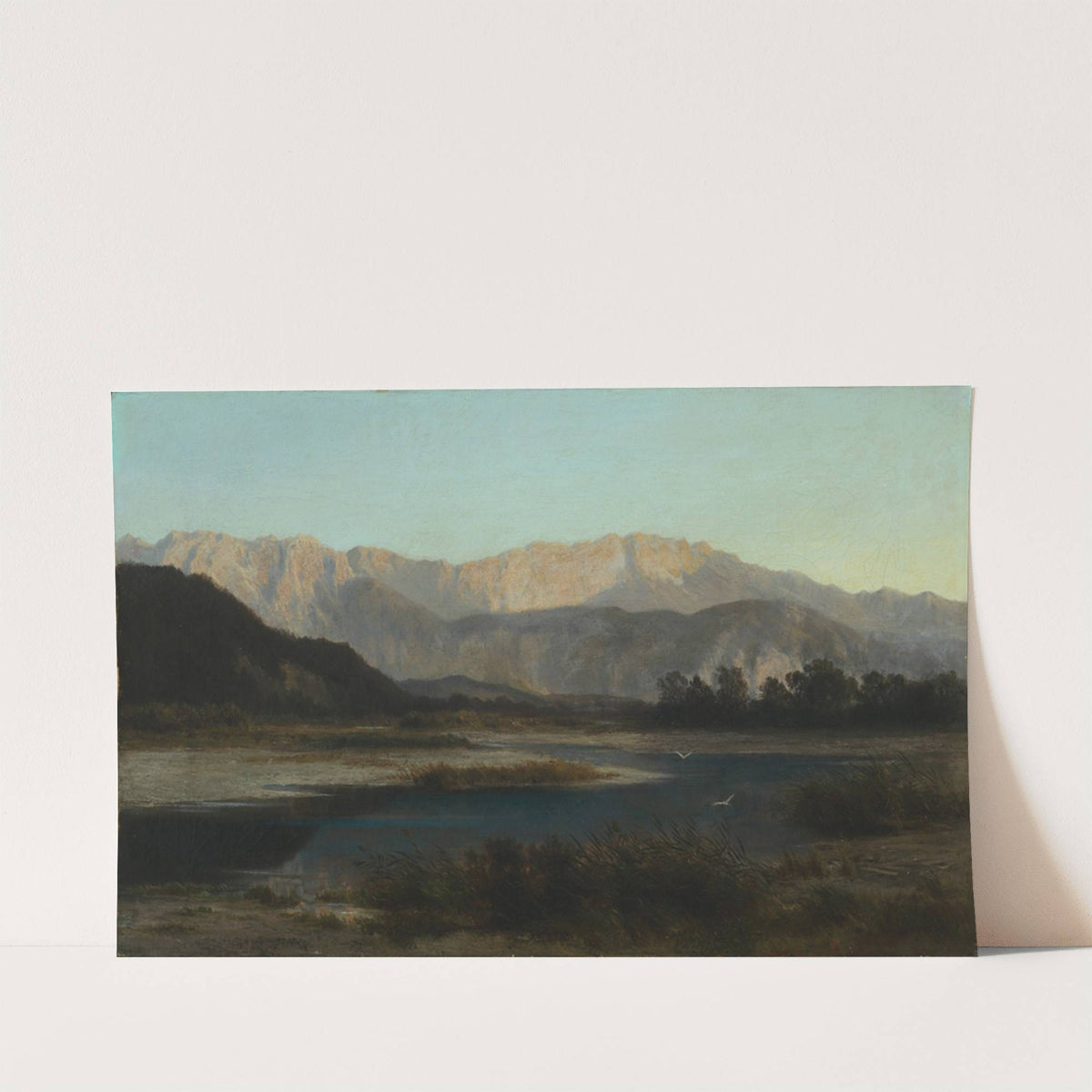 Der Inn mit Blick zum Kaisergebirge by Carl Bolze