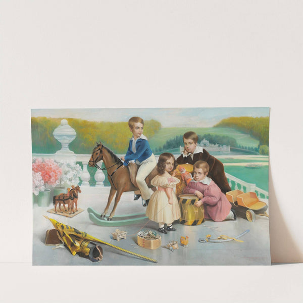 Der junge Kaiser Franz Joseph und seine Geschwister by Charles Scolik