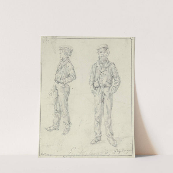 der Junge Spitzeberger, im Profil nach links und en face by Jakob Fürchtegott Dielmann