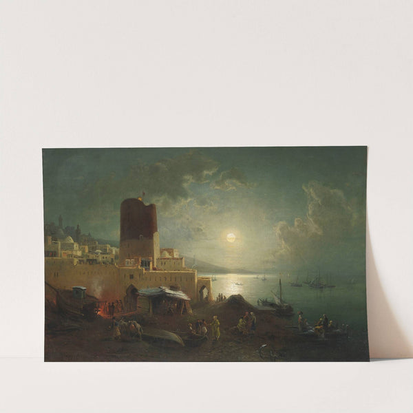 Der Jungfrauenturm (Qiz Qalasi) in Baku am Kaspischen Meer (1880) by Paul von Franken