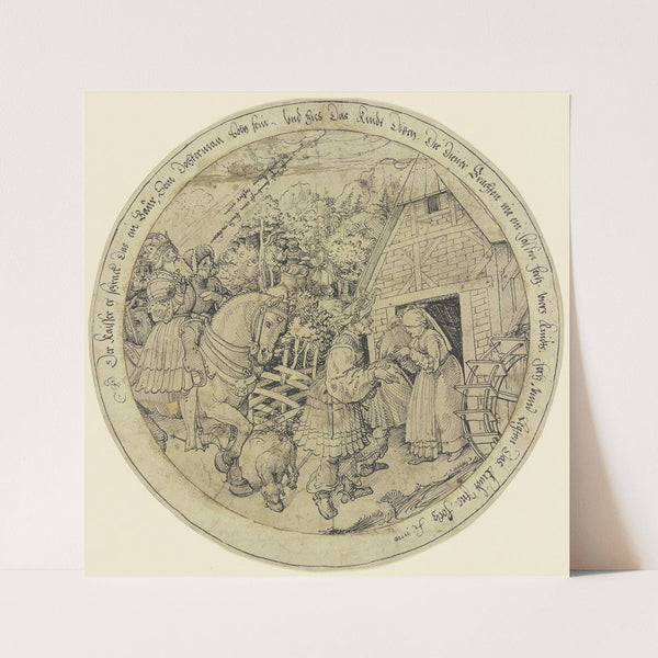 Der Kaiser und der Bauernsohn (ca 1520) by Jörg Breu The Elder