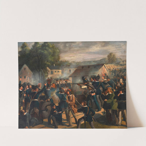 Der Kampf an der Taborbrücke in der Leopoldstadt am 6. Oktober 1848 by Bonaventura Emler