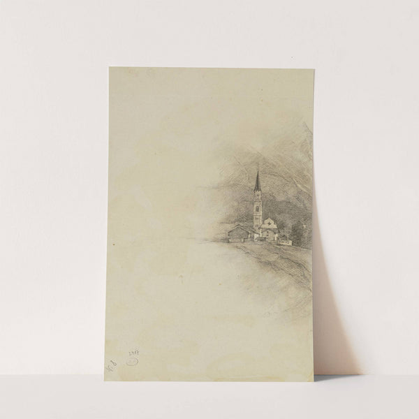 Der Kirchturm von Cortina d'Ampezzo by Louis Eysen