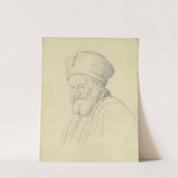 Der Kopf des Kaufmanns aus Overbecks Verkauf Josefs für die Casa Bartholdy in Rom by Eugen Eduard Schäffer