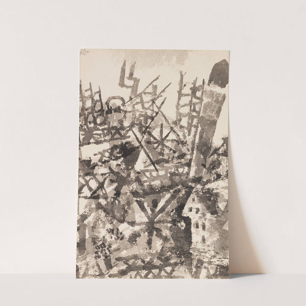 Der Krieg schreitet über eine Ortschaft by Paul Klee