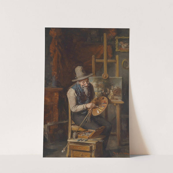 Der Künstler an der Staffelei by Hermann Kern