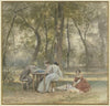 Der Künstler mit seiner Familie in Ferien