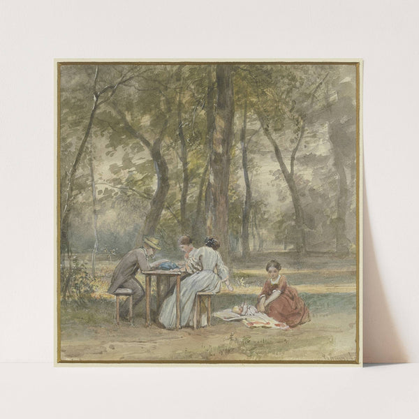 Der Künstler mit seiner Familie in Ferien by Philipp Rumpf